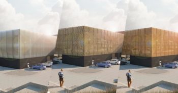 Wybierz elewację piętrowego parkingu koło Palmiarni