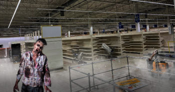 Tesco na Energetyków wygląda jak plan filmu z zombie [zdjęcia]