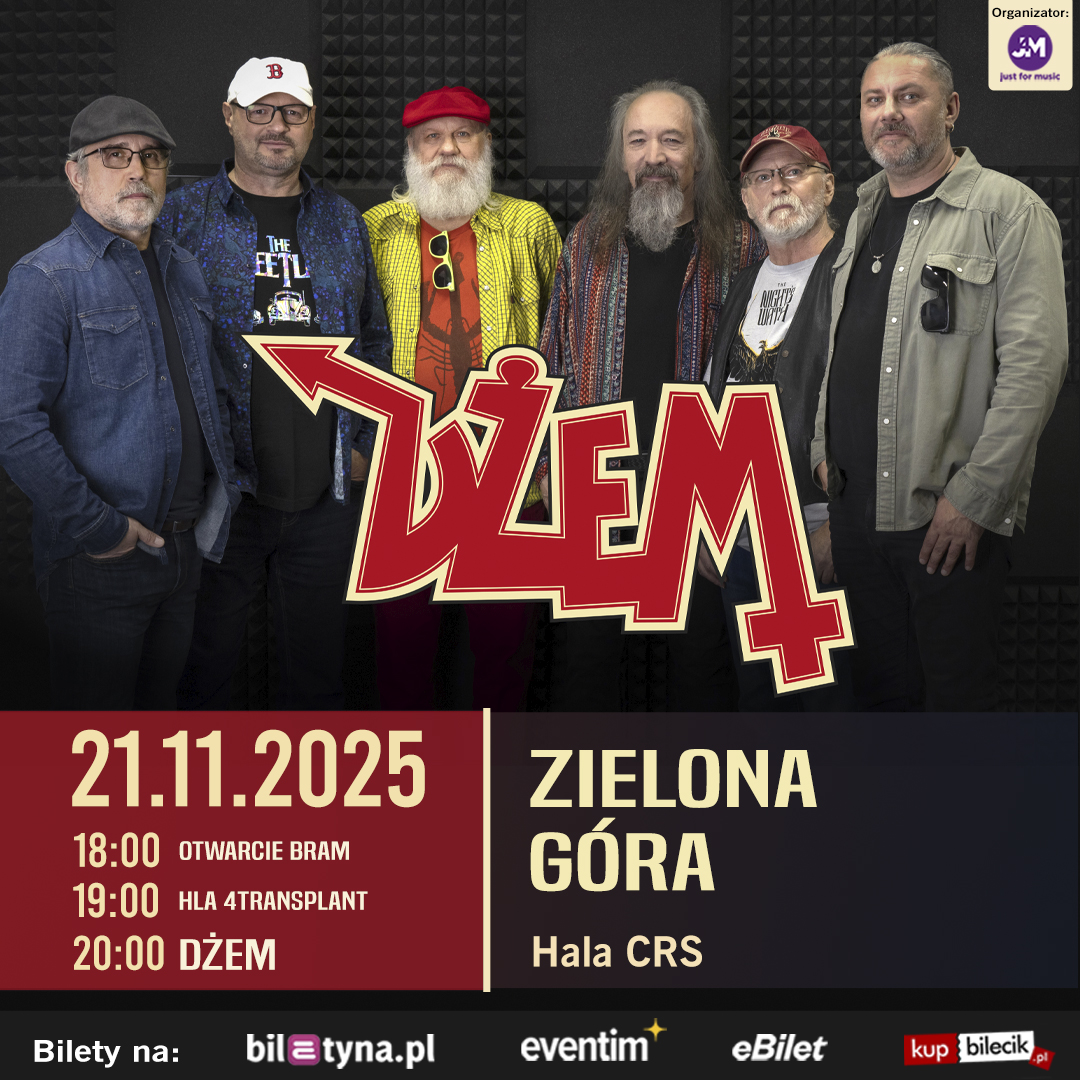 DŻEM zagra w Zielonej Górze! Rockowa legenda już 21 listopada w Hali CRS